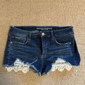 NWOT American Eagle Shortie denim shorts size 12